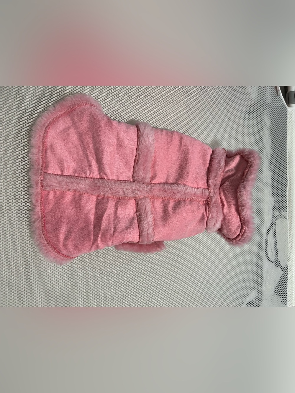 Adorable pink dog vest/coat 12”